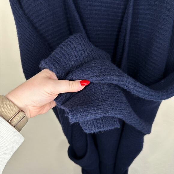 Eloquii Elements Long Dolman Sleeve Rib Knit Wrap Tie Waist Sweater Dress 22 24 - Picture 8 of 14